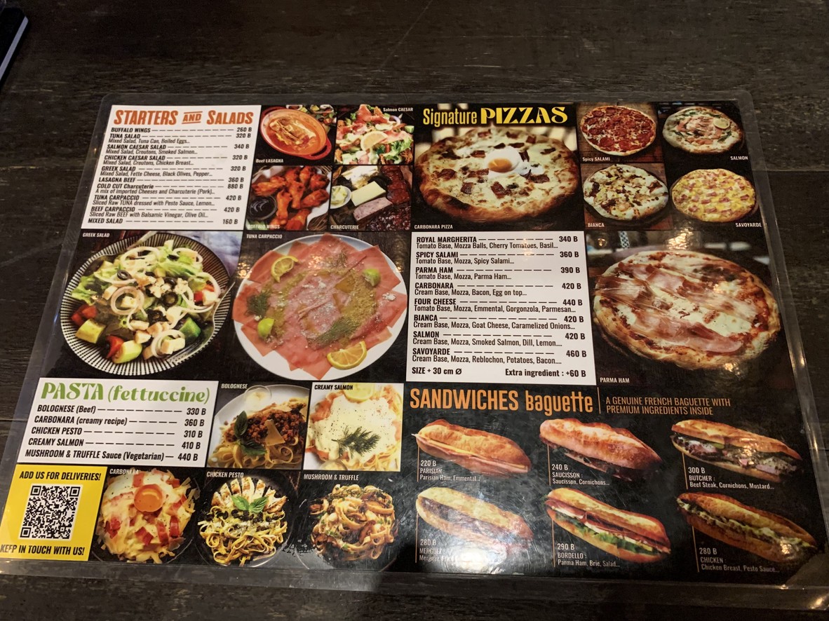 Bistro Bordello menu 1
