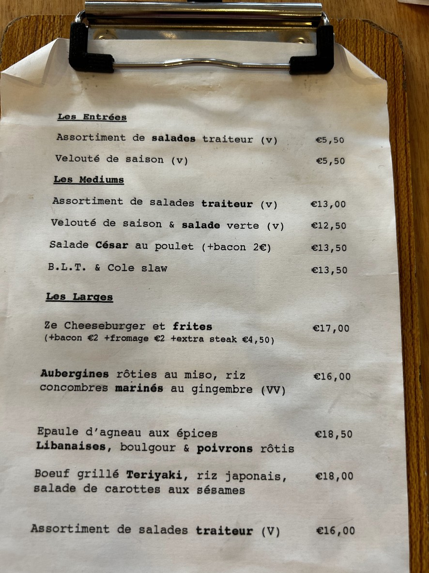Little Kitchen menu 1