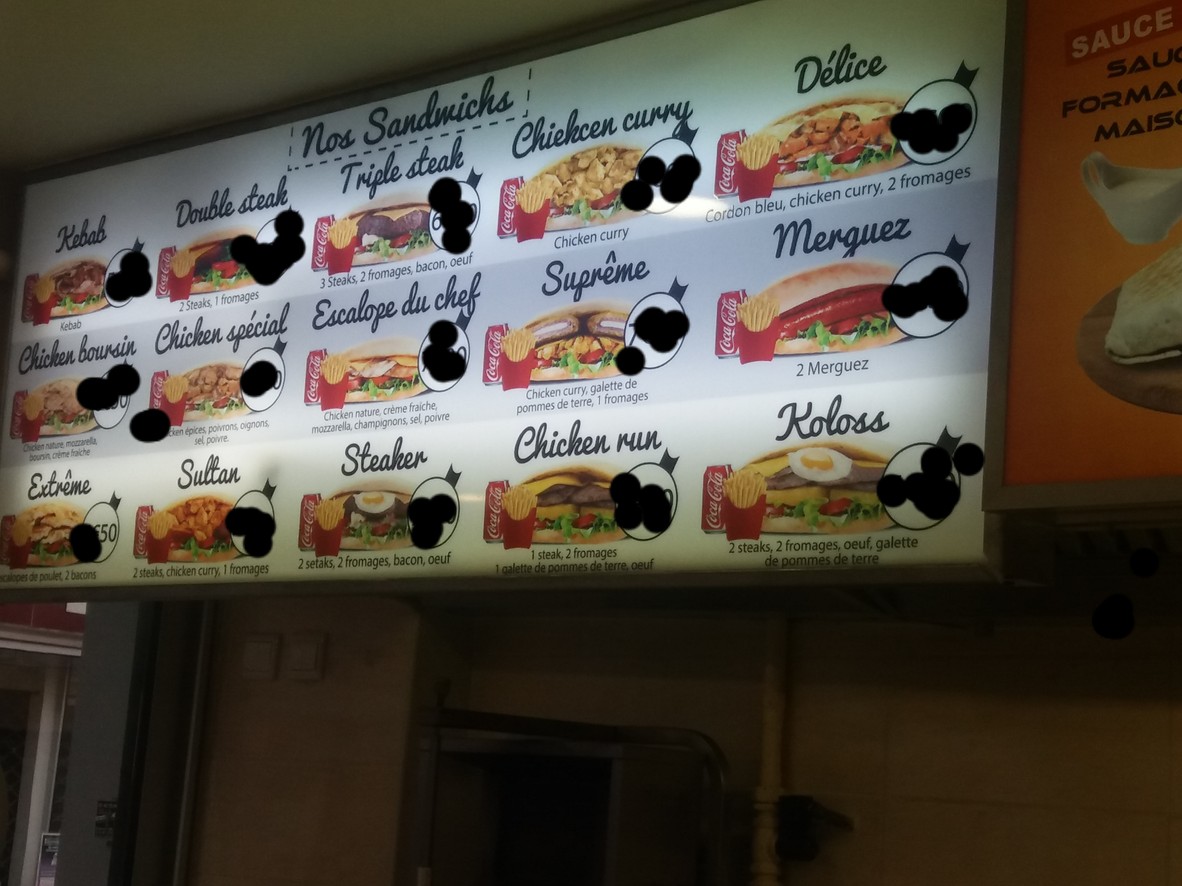 Etoile menu 2