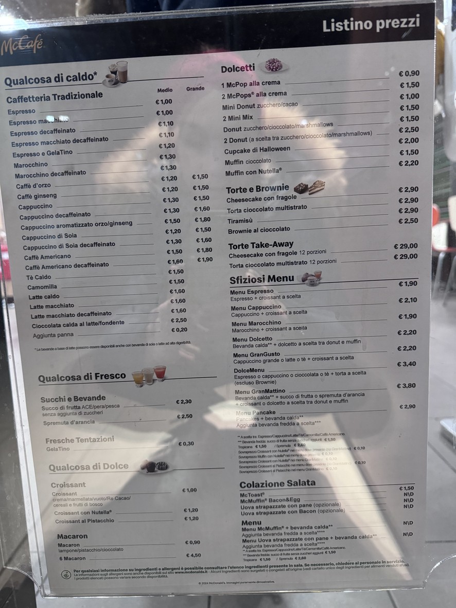 McDonald's menu 2