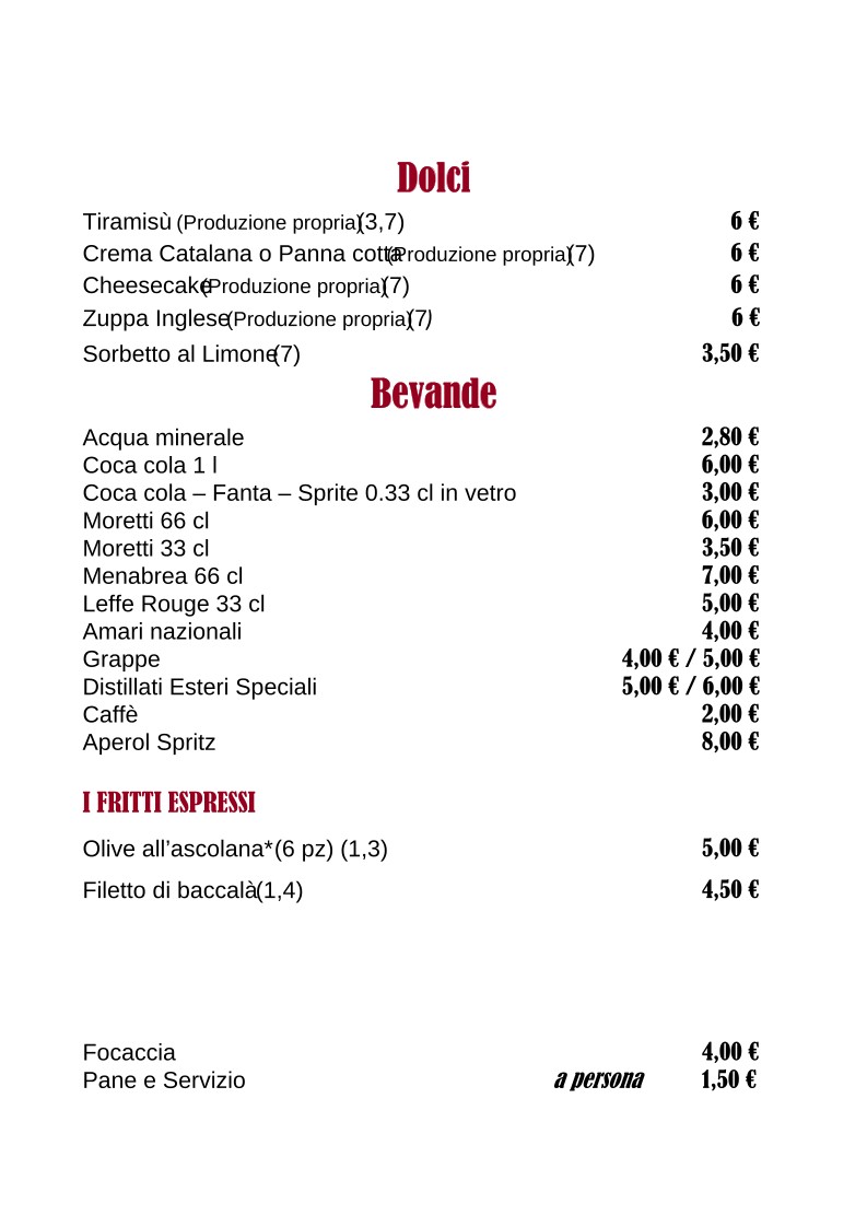 Il Gabbiano al Pigneto dal 1985 menu 4