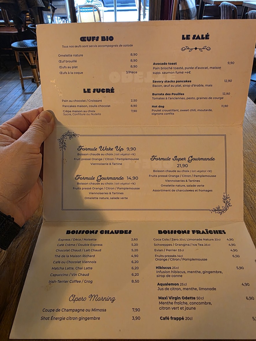 Odette menu 2