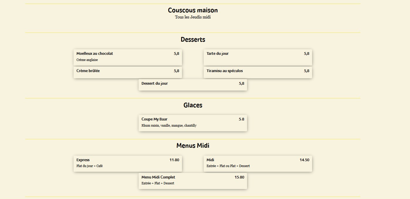 My Baar menu 4
