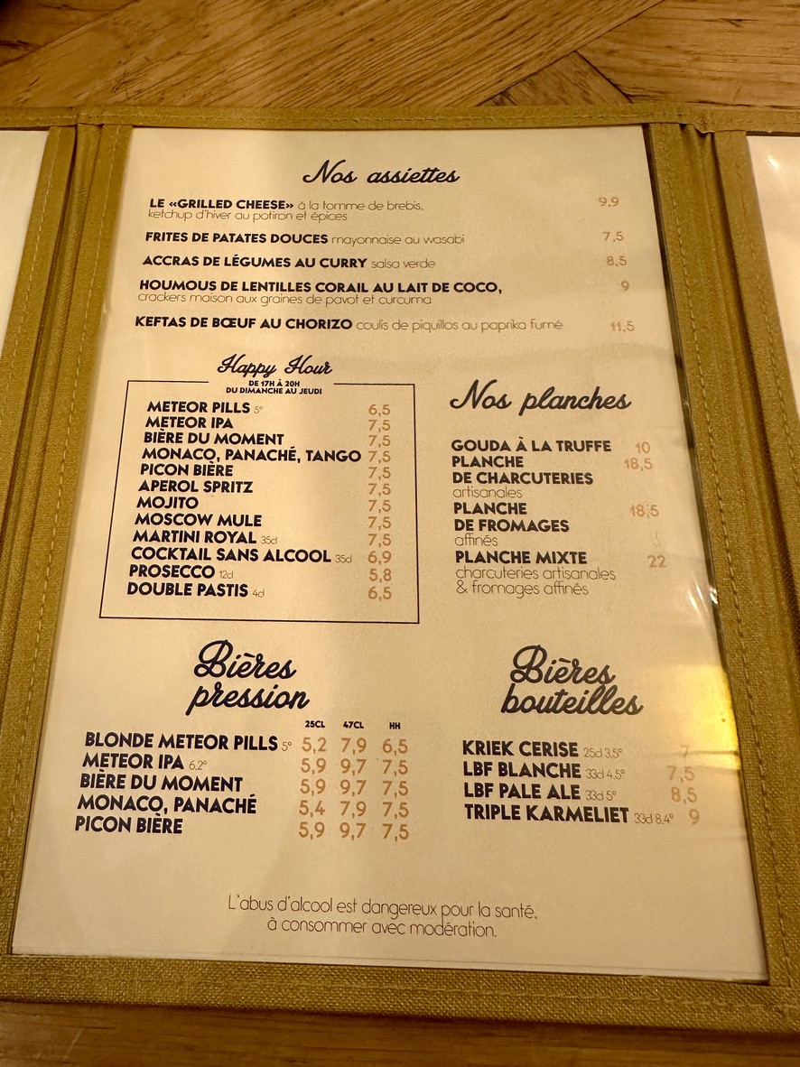 Chez Ginette menu 2