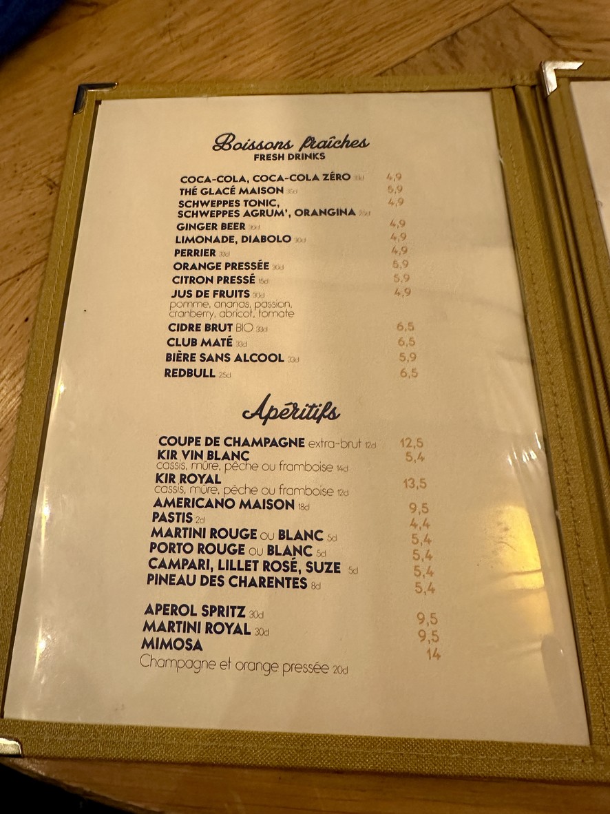 Chez Ginette menu 3