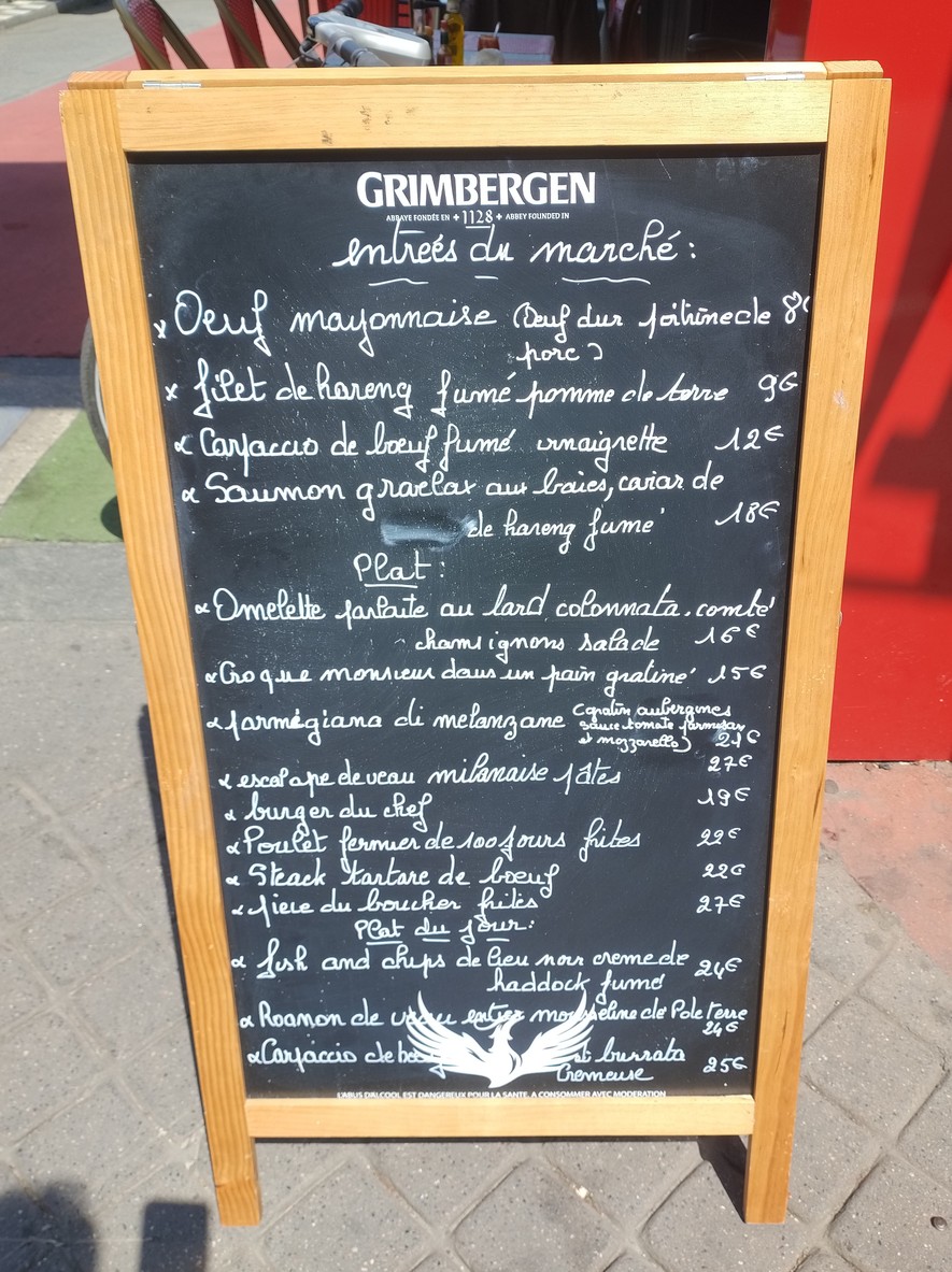 Chez Arnaud menu 1