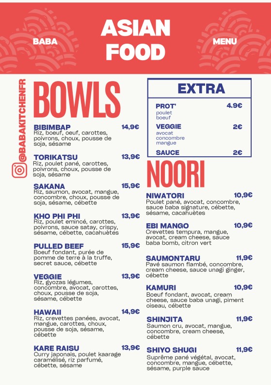 BABA Kitchen menu 3