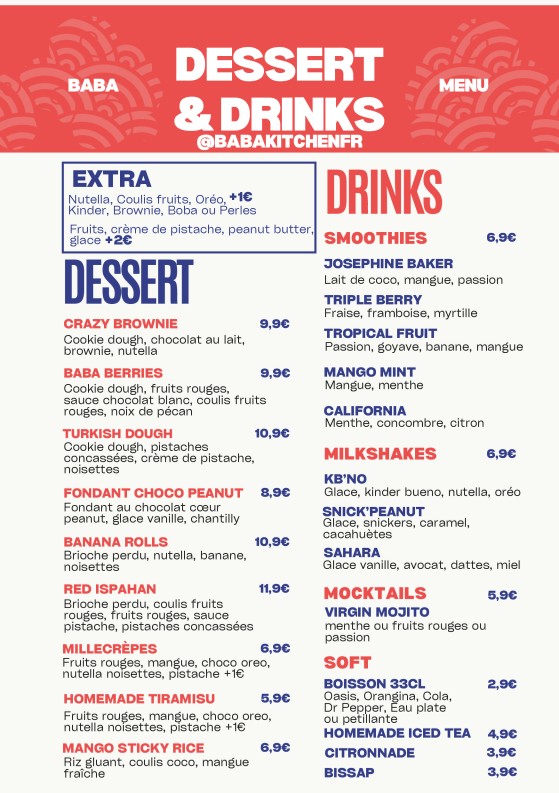 BABA Kitchen menu 4