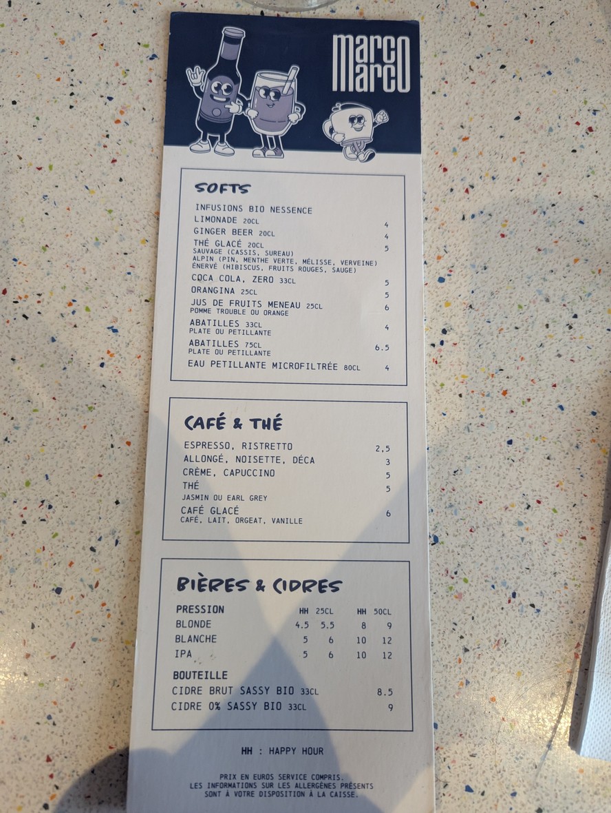 Marco Marco Oxygen menu 3