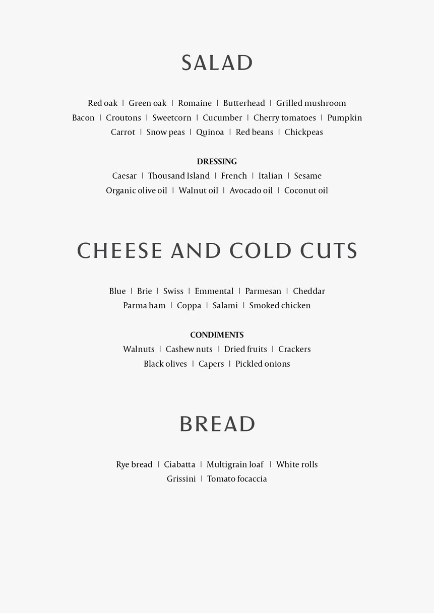 Sīkǎilín menu 1