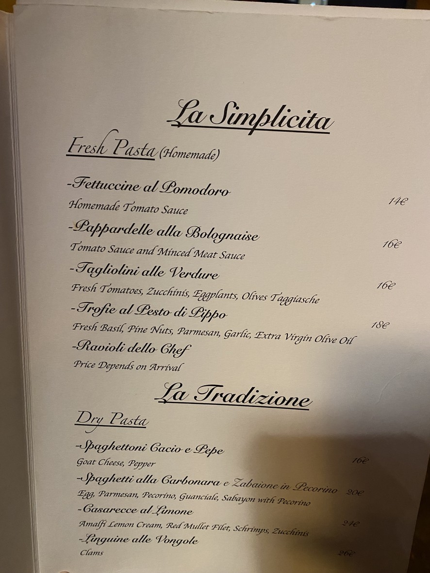 Chez Pippo menu 4
