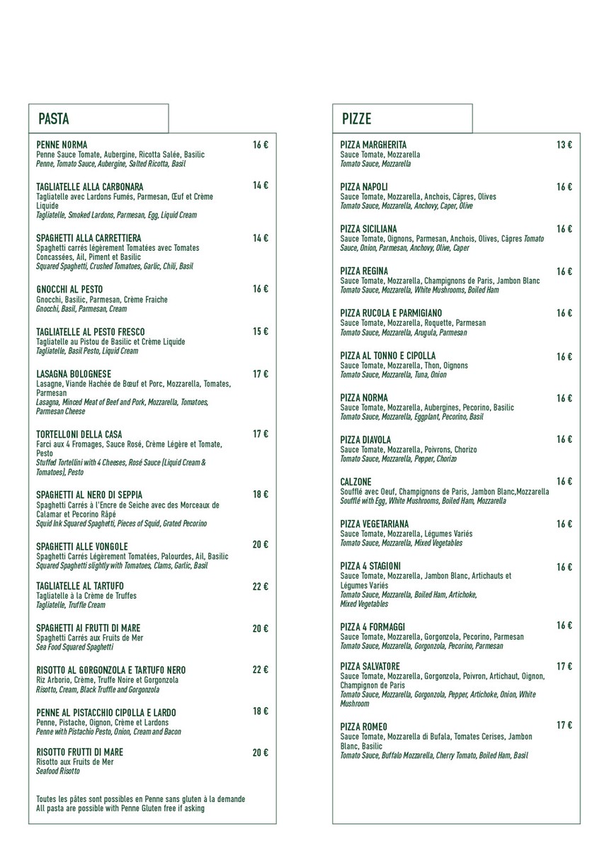 Da Enzo menu 2
