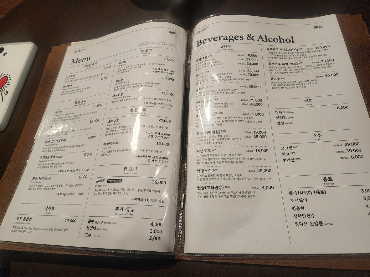 Jo-gwang 201 menu 3