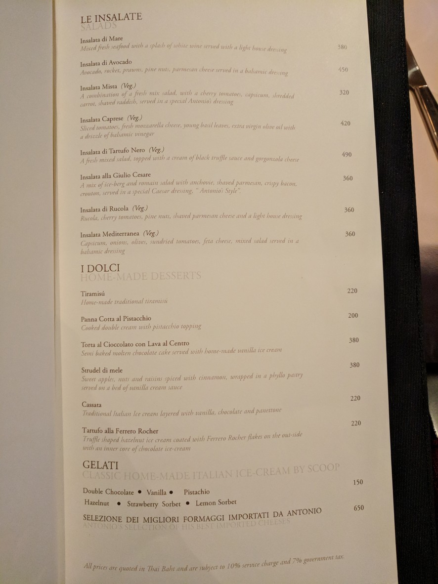 Antonio's menu 3