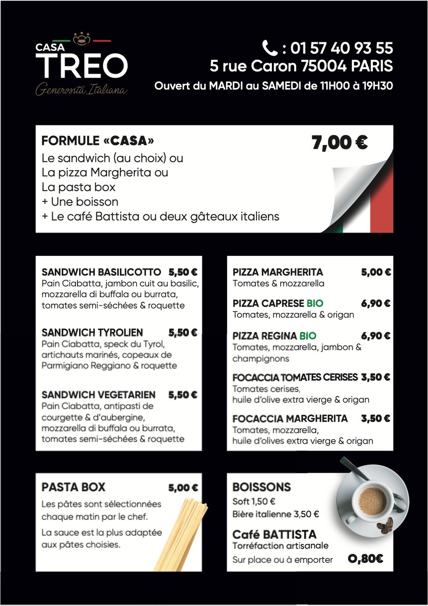 Casa Treo menu 2