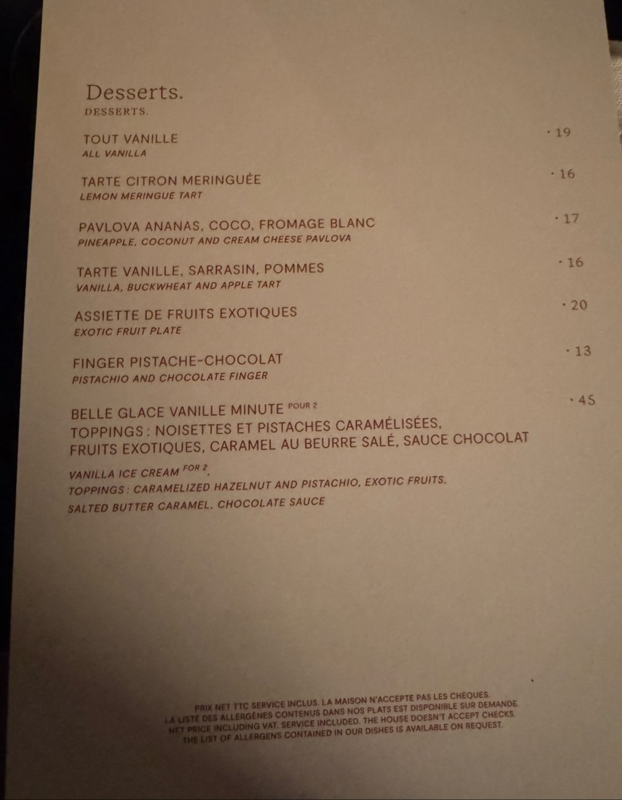 Girafe Restaurant menu 3