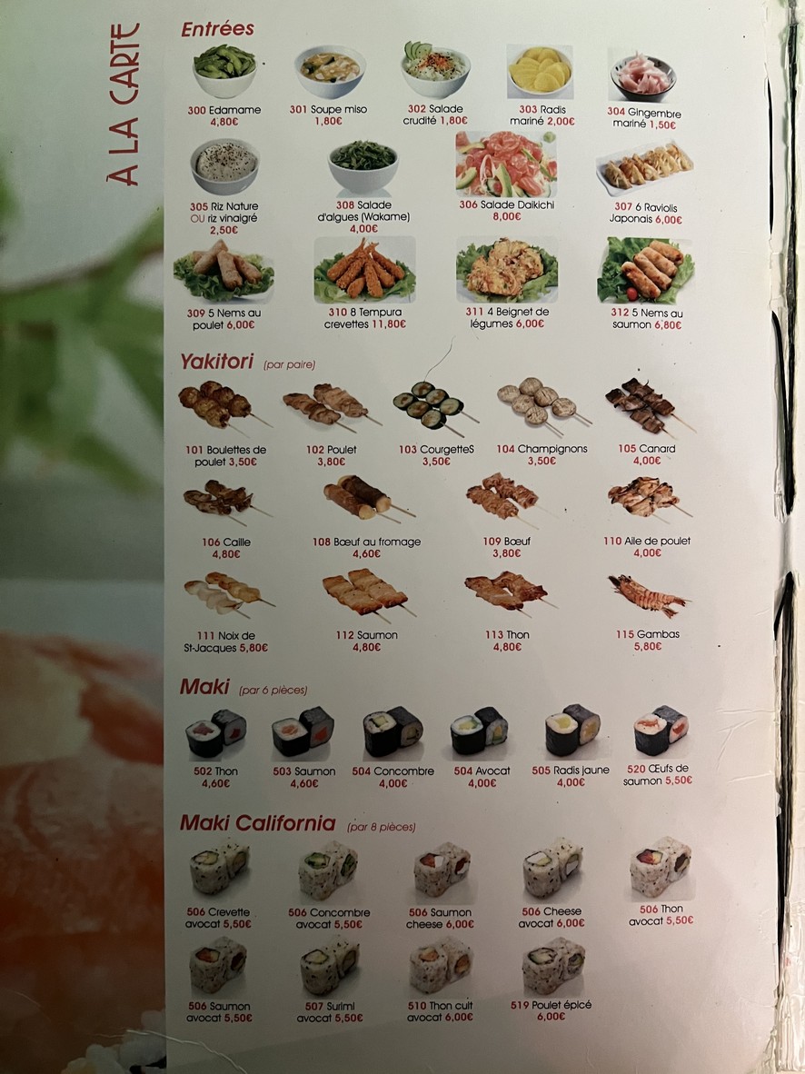 Daikichi menu 9