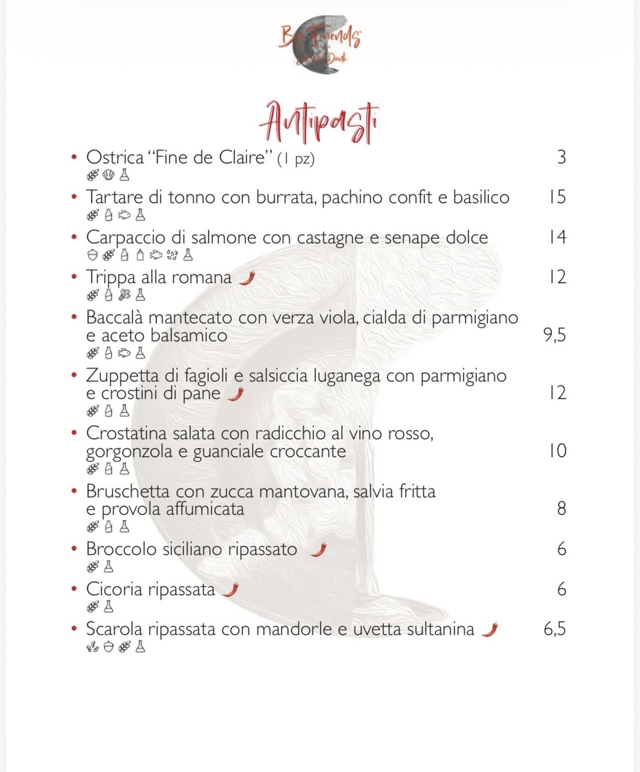Big Friends Rome - Eat and Drink menu 1