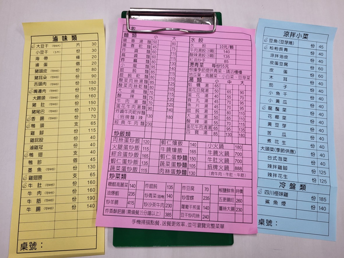 Xiao Long Yin Shi menu 1