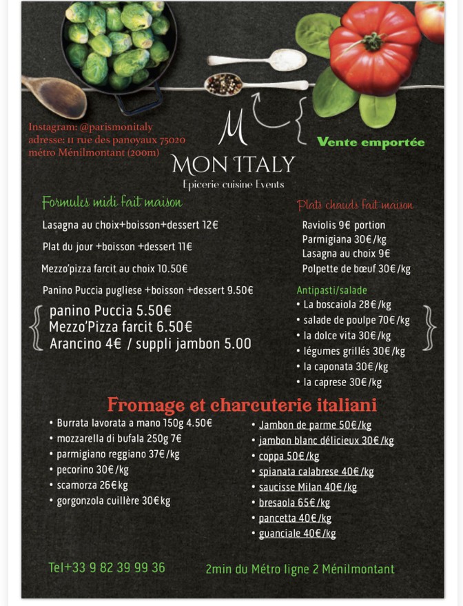 Mon italy menu 1