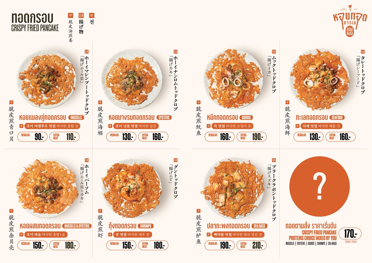 Hǎi cháo xiè - Tóng láo menu 1