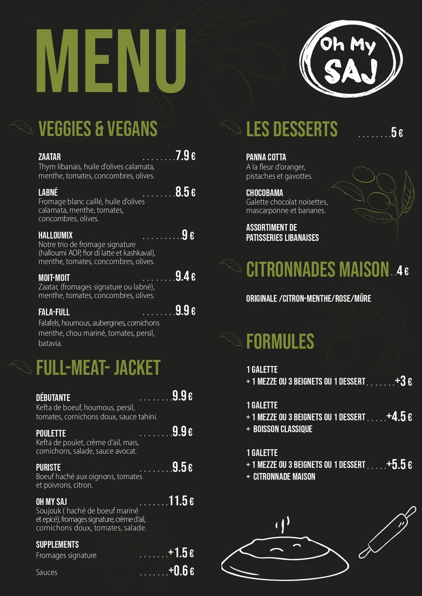 OH my SAJ menu 1
