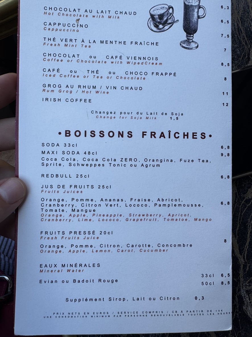 La Porte Montmartre menu 2