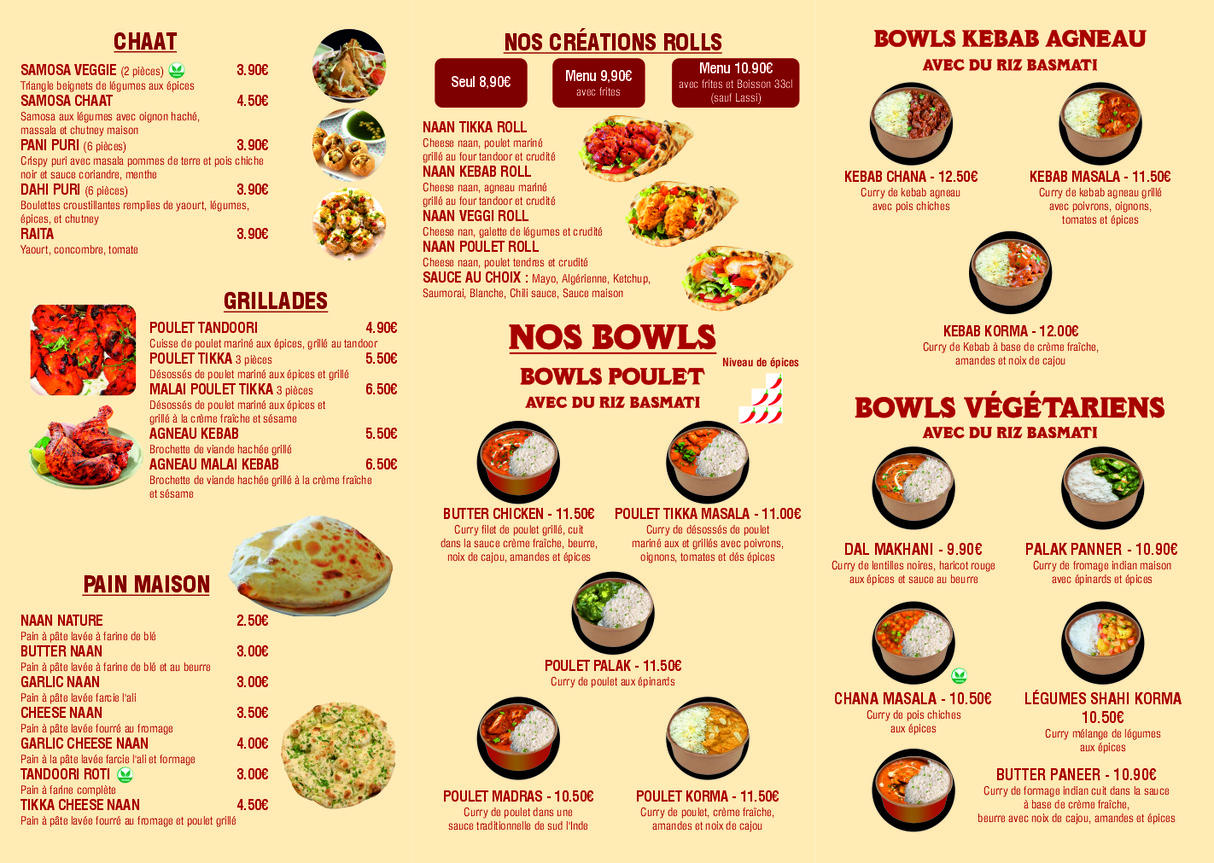 Curry & Rolls menu 2