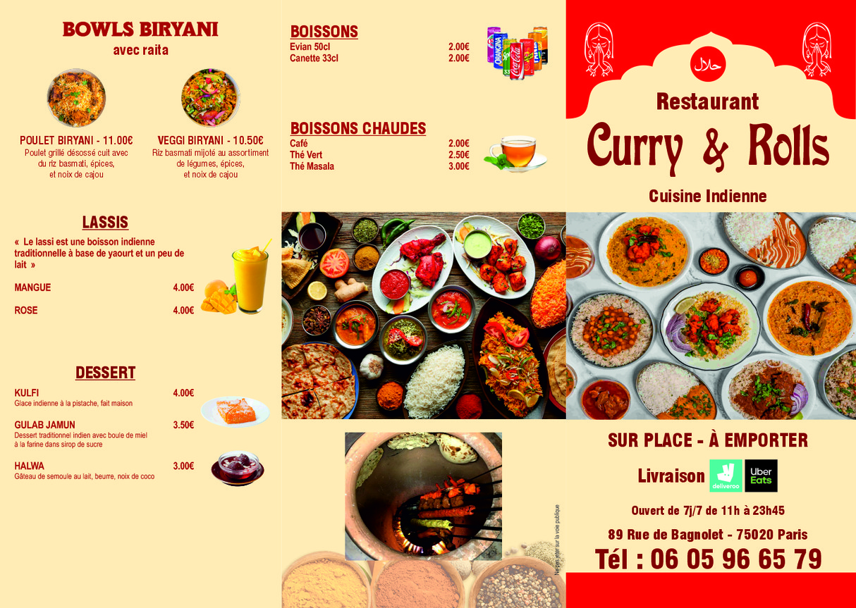 Curry & Rolls menu 3