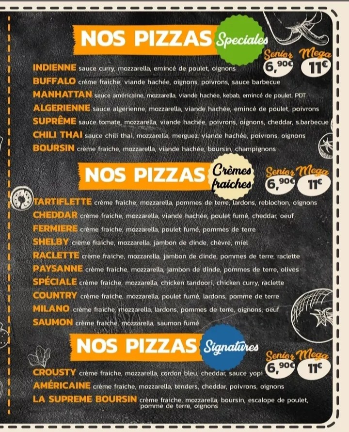 O'slice pizza pantin menu 2