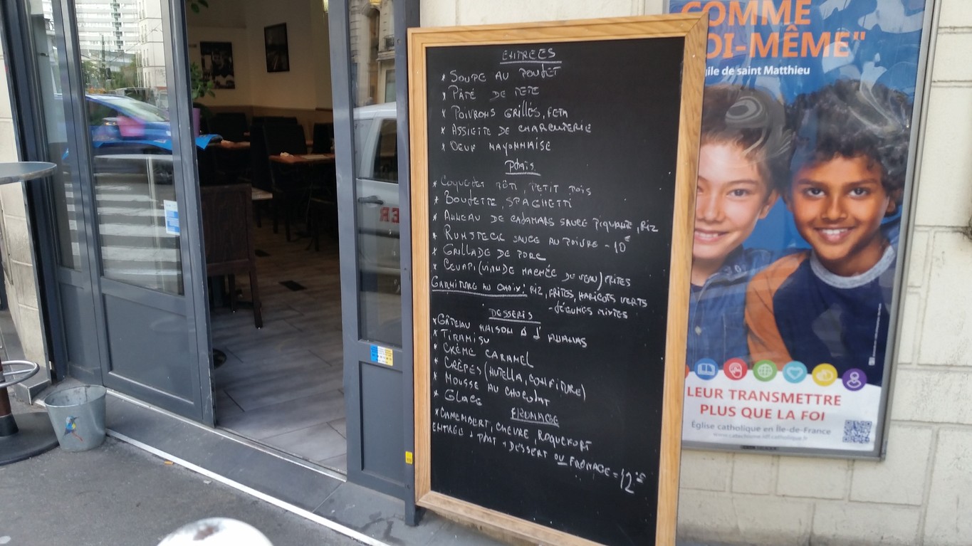 La Fourchette Berbère menu 2