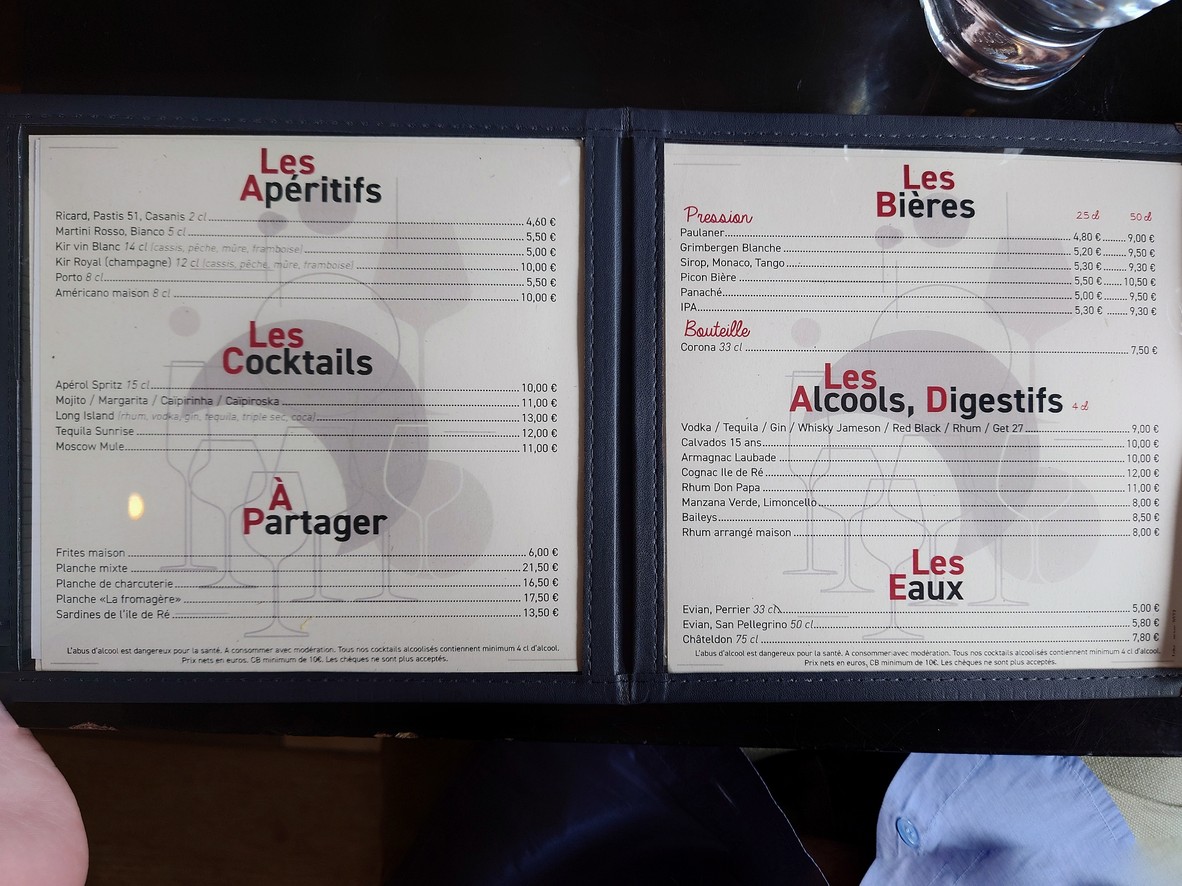 Café du Marché menu 2