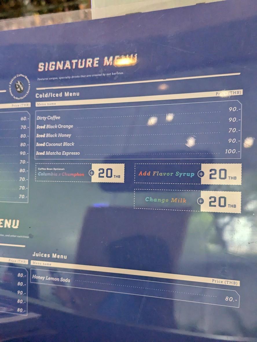 Blue Electra Thai Restaurant menu 2