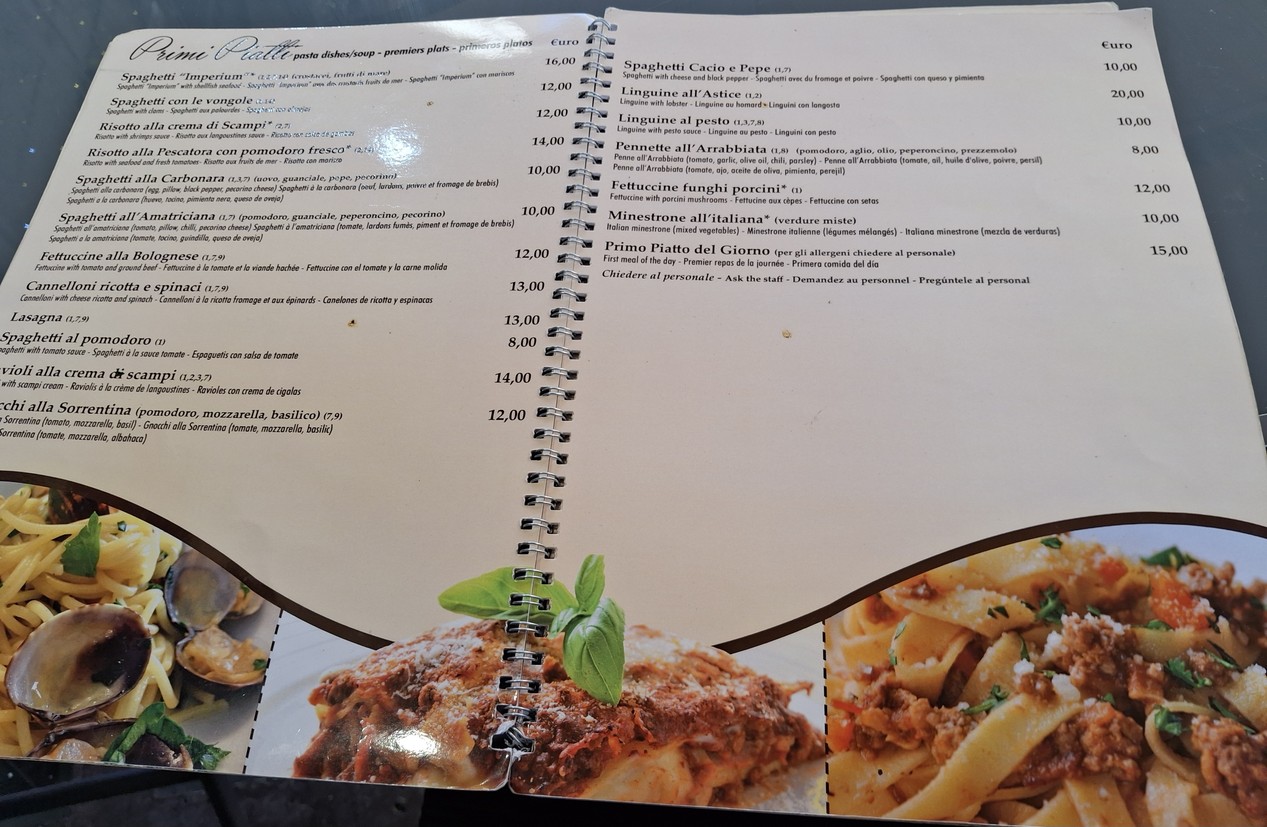 Imperium Ristorante menu 3