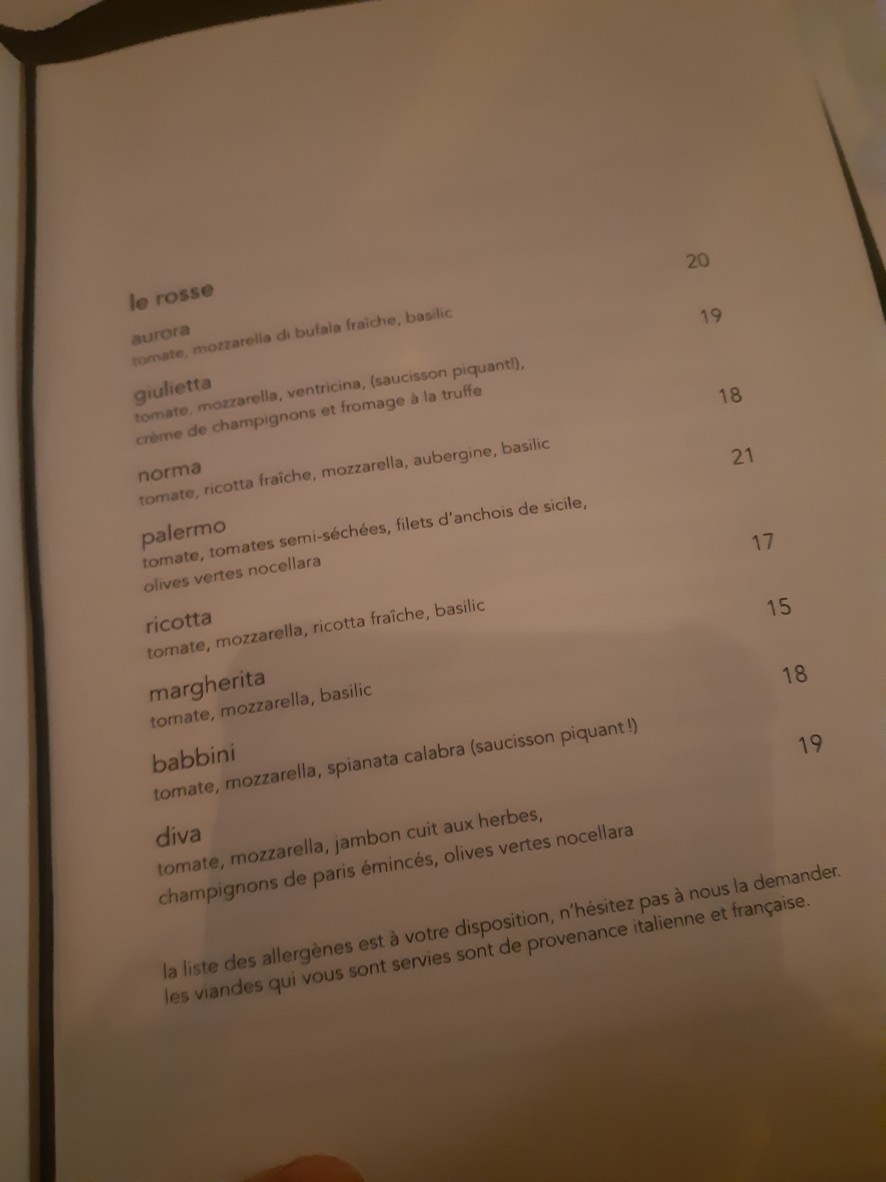 Pizza Chic menu 2