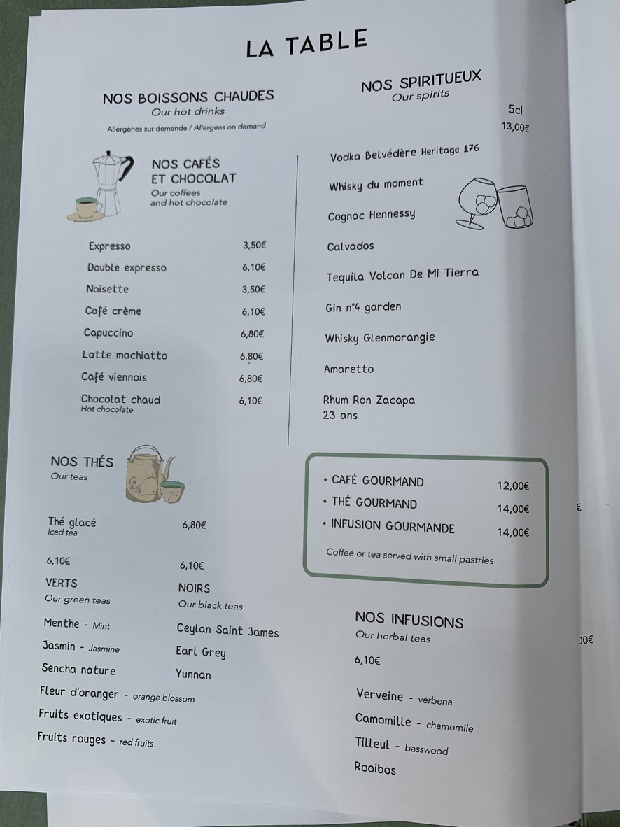La Table De La Grande Epicerie De Paris menu 3