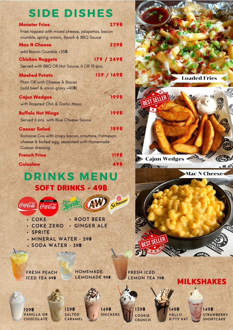 Five Dollar Philly Cheese Steaks - Sathorn menu 4