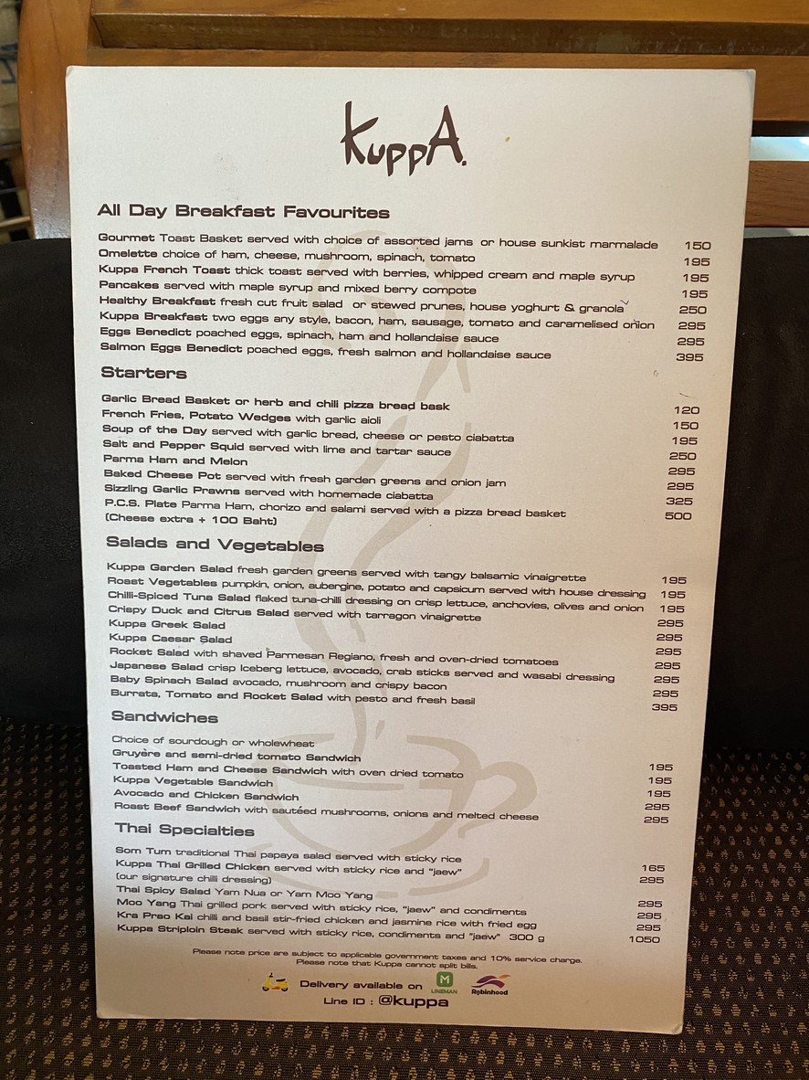 Kuppa menu 1
