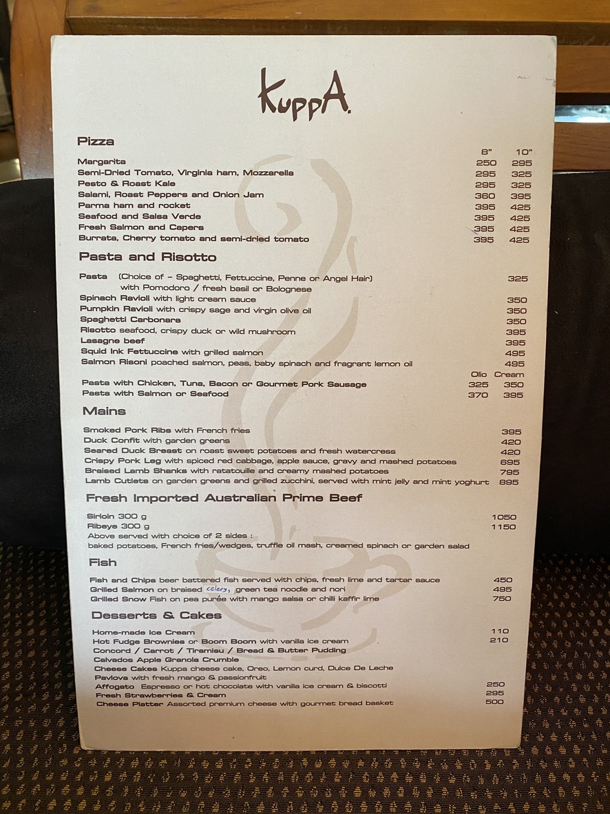 Kuppa menu 2