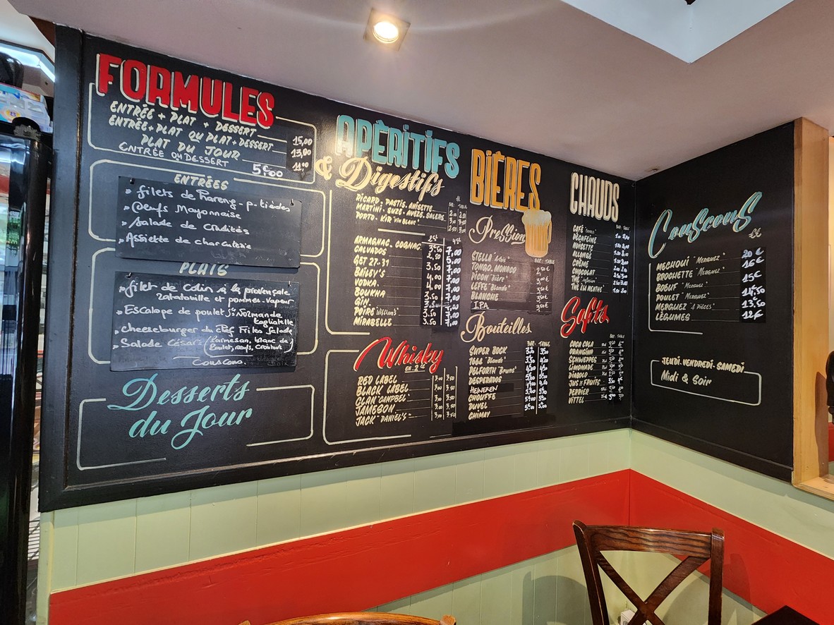 L'Escale menu 1