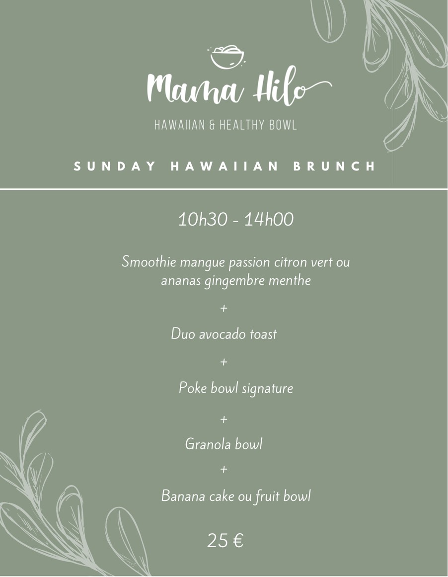 Mama Hilo - Restaurant de poké menu 2