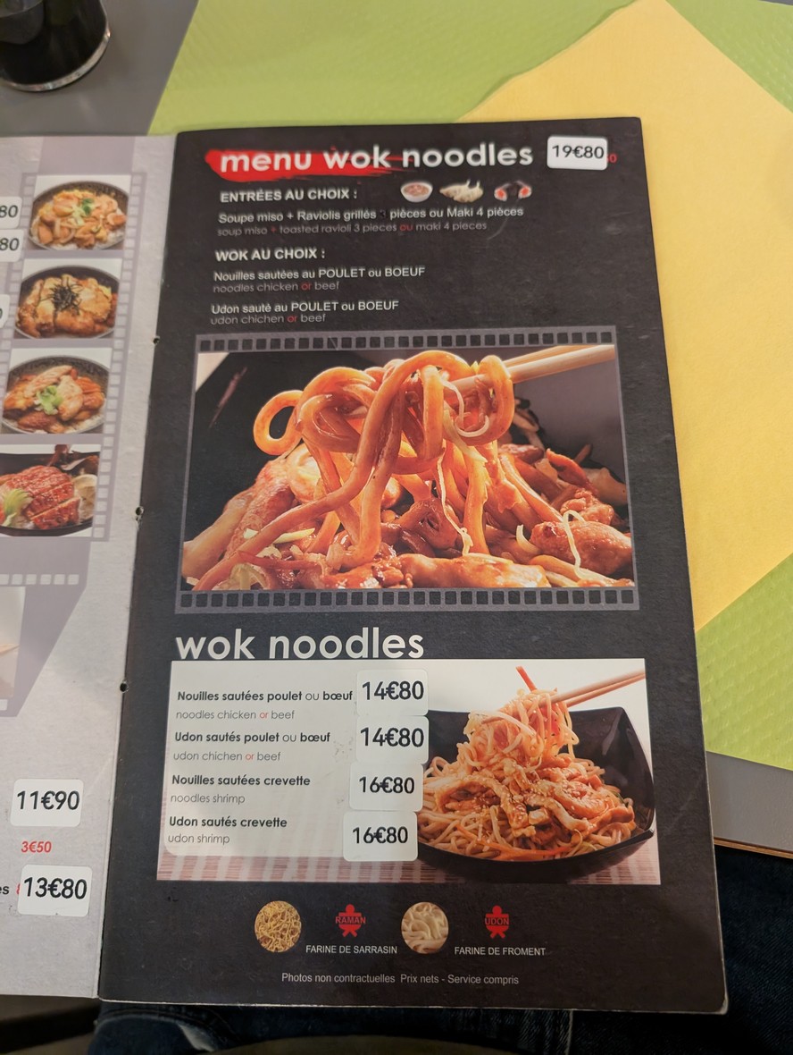 Sushi Masa menu 2