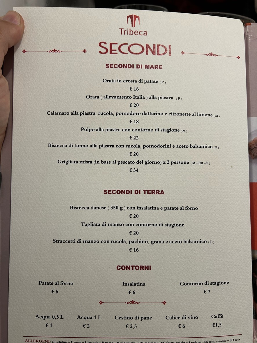 Tribeca menu 3