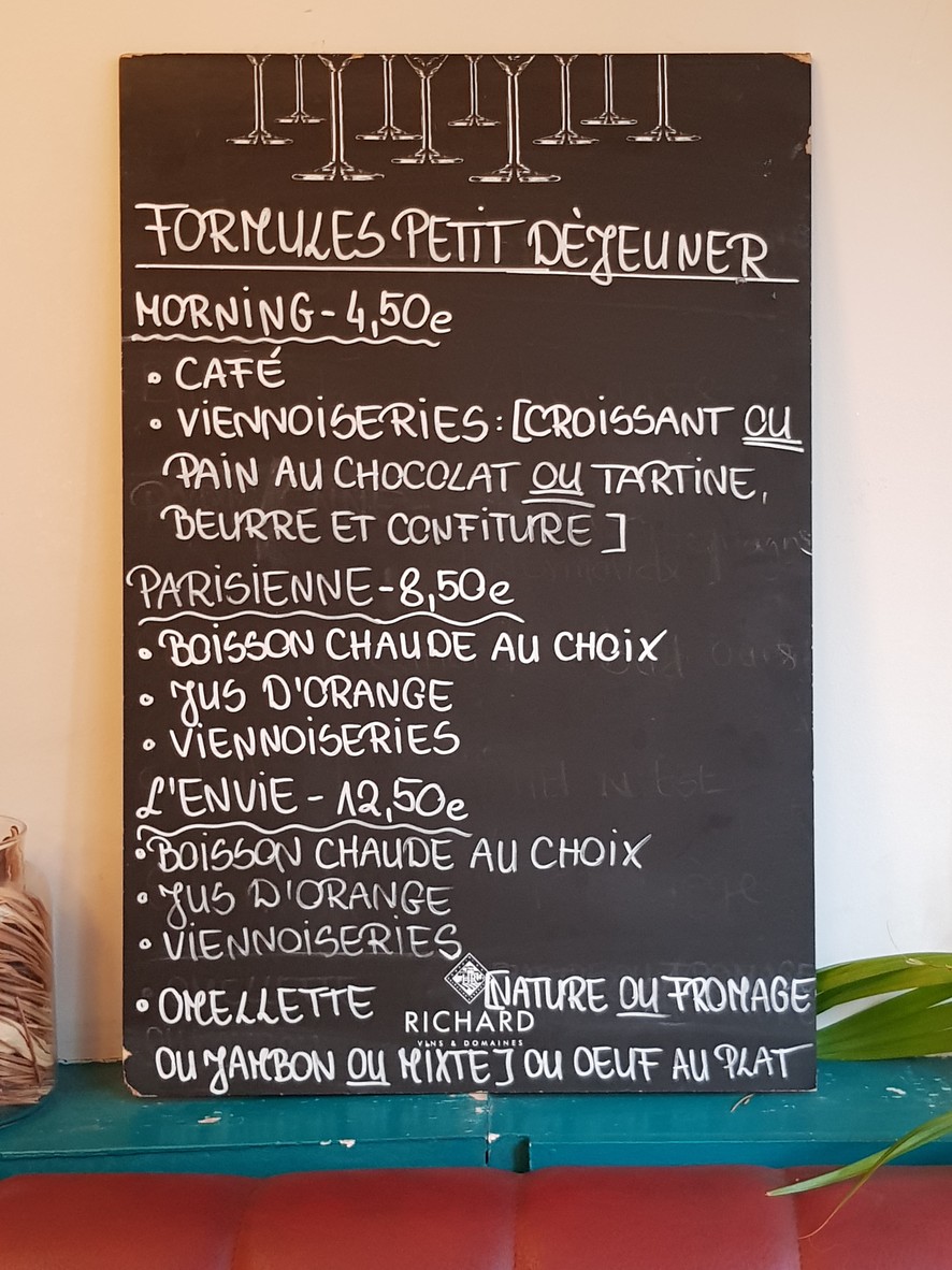l'Envie menu 1