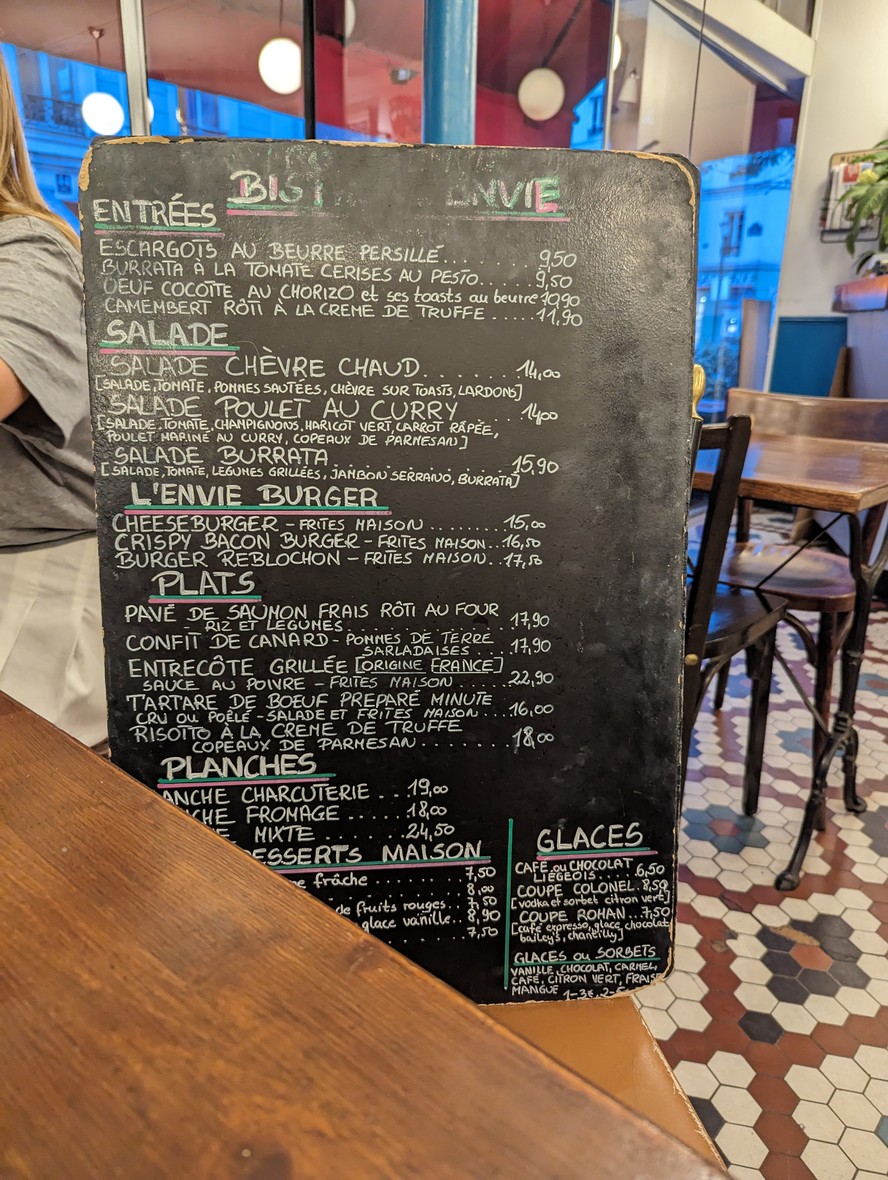 l'Envie menu 4