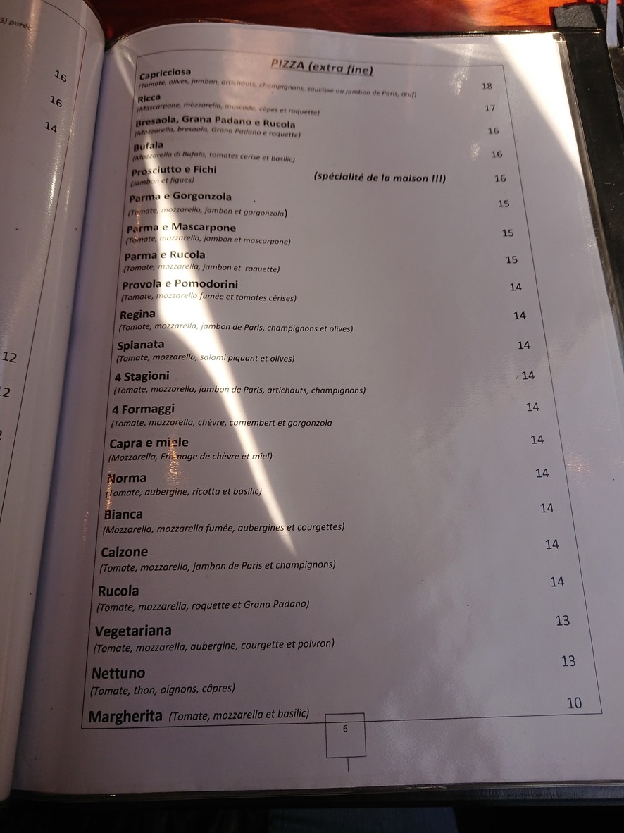 Pizza e Fichi menu 2