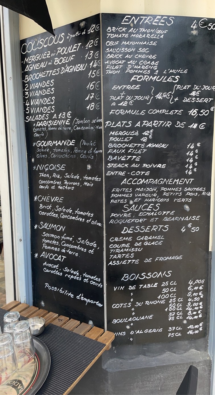 Magic - Bar de la Place menu 1