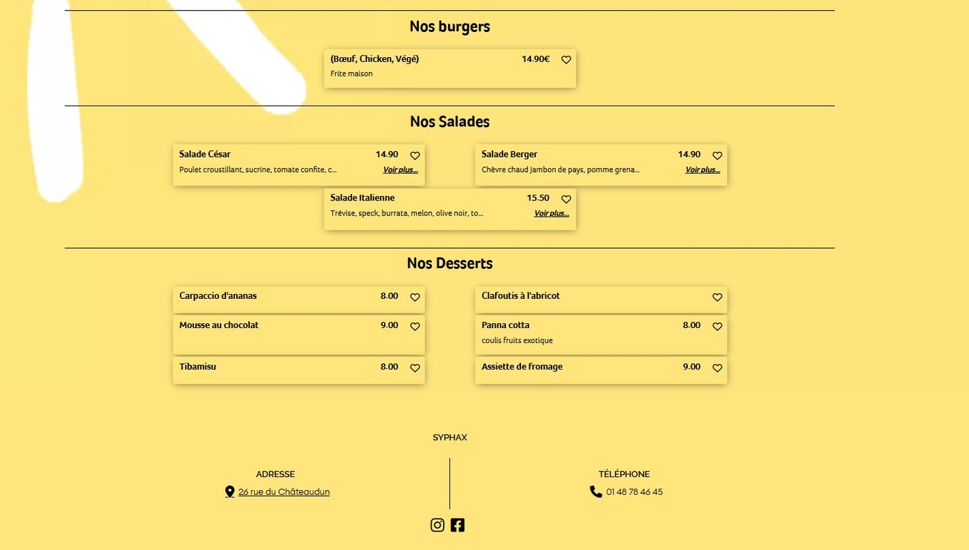 Syphax Café menu 3