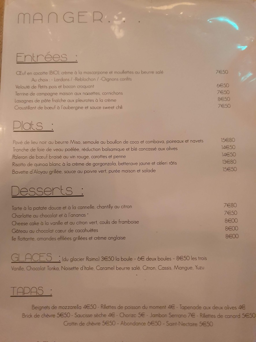 ChoueTte menu 1