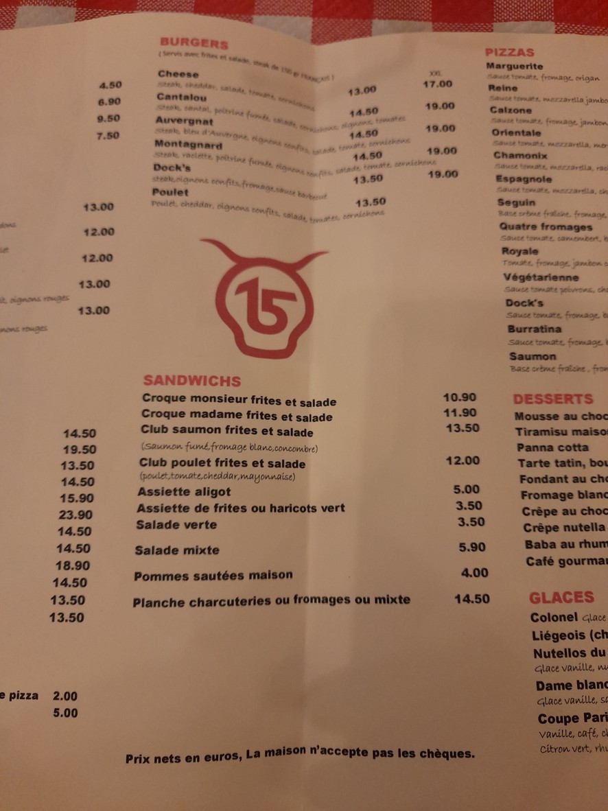 Dock's Café menu 2